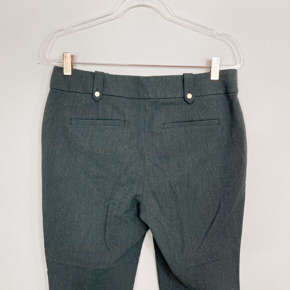 LOFT Slim Stretch Cropped Pants Heather Green 10P Petite Work Office Career - Picture 7 of 11
